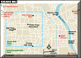 Map of Chiang Mai, Thailand