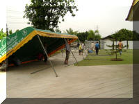 Erecting tent