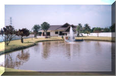 View of Roy Mark's home from the east side of Lake Nelly